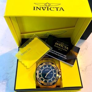 Invicta Gold and Blue Men's Watch